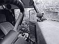 The dashboard with GPS mounted